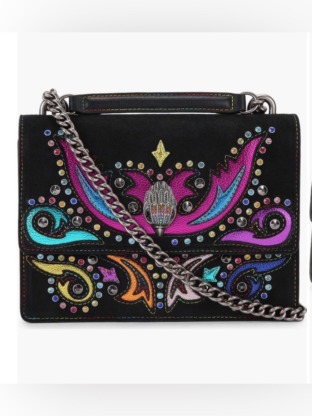 Kurt Geiger Shoreditch Western Leather Crossbody Bag & Branded Dust Bag